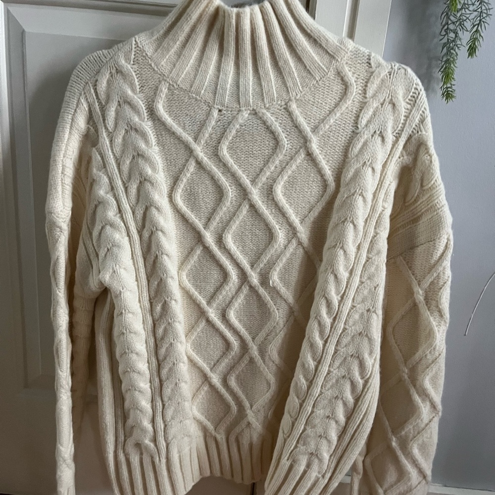 Non Itchy, Turtleneck Sweater. Never worn! Size L but will fit anything under!!